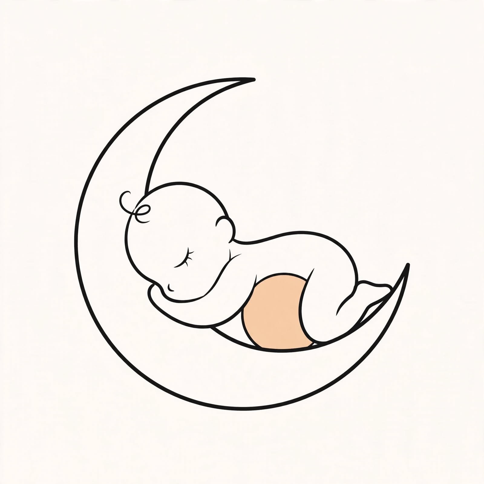 Moonbelly logo — a crescent moon cradling a sleeping baby